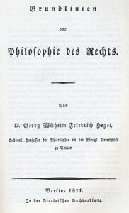 Georg Hegel: Grundlinien des Rechts